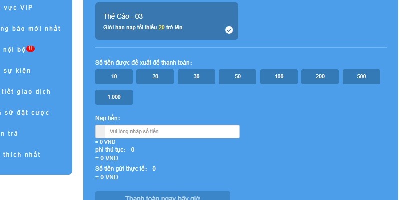 Cách Nạp Tiền Hi88 Đơn Giản Chỉ Trong 2 Phút 2 Hướng dẫn từng bước nạp tiền vào tài khoản bằng thẻ cào điện thoại